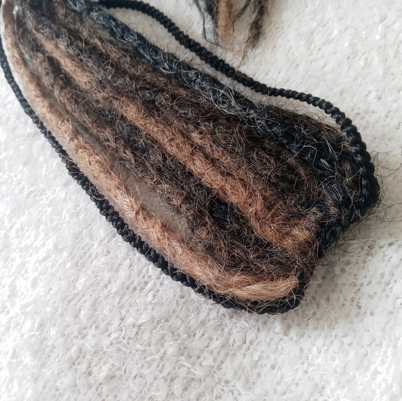 Black brown handmade Ombre tie on loc extensions - Picture 1 of 13